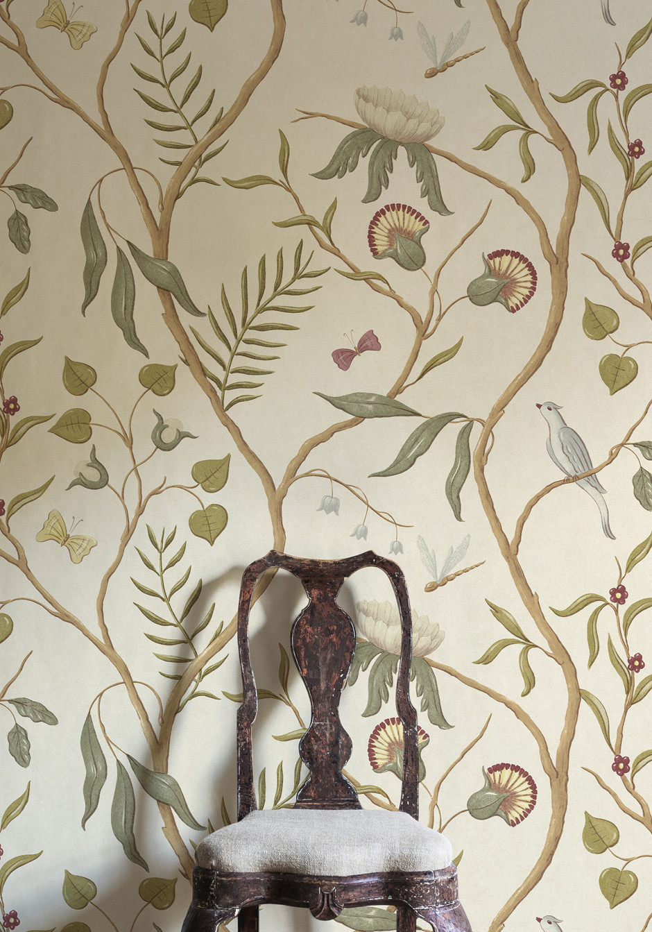 Adam's Eden botanical wallpaper grand entrance, lewis and wood