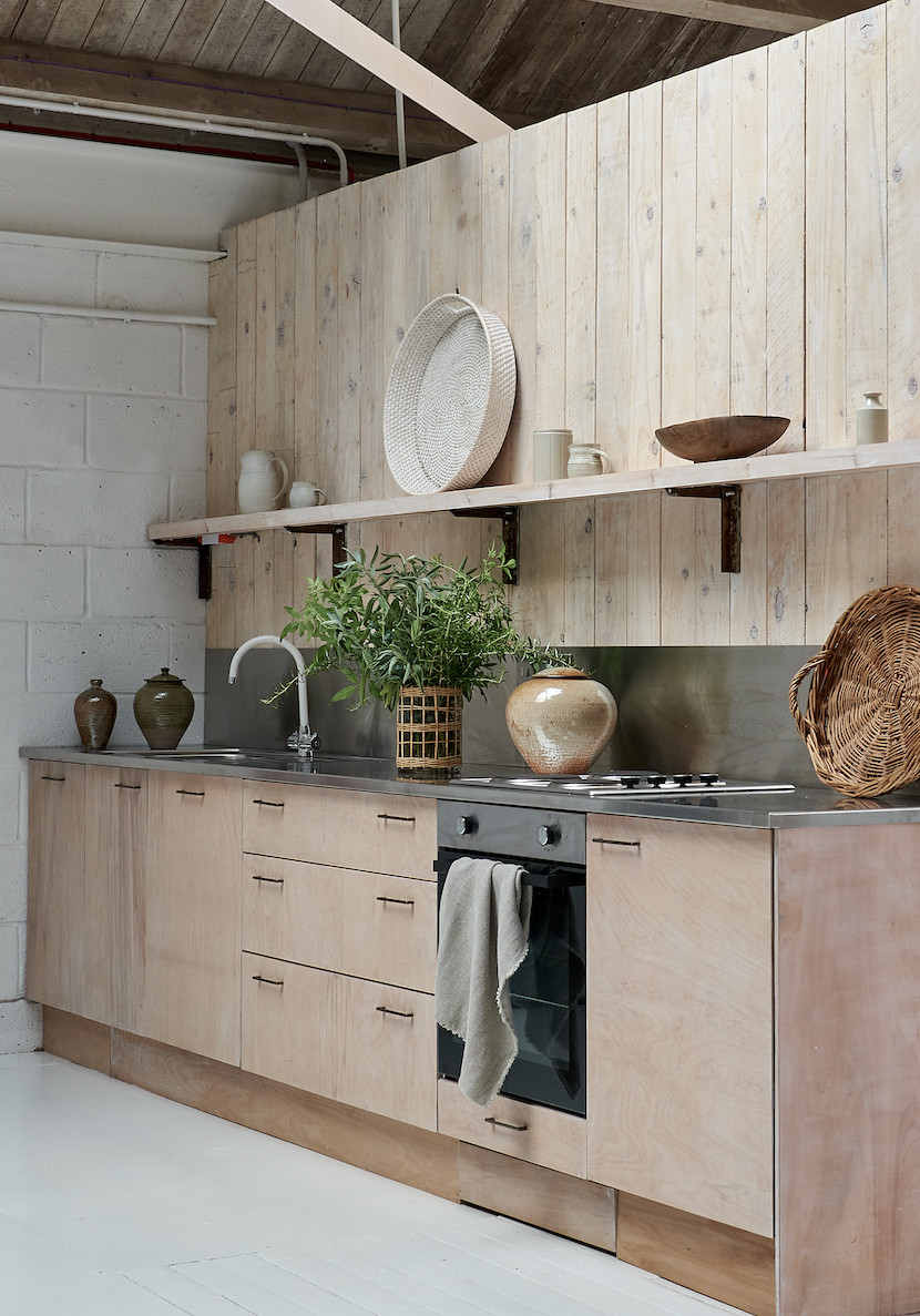 lewis and wood top floor kitchen area