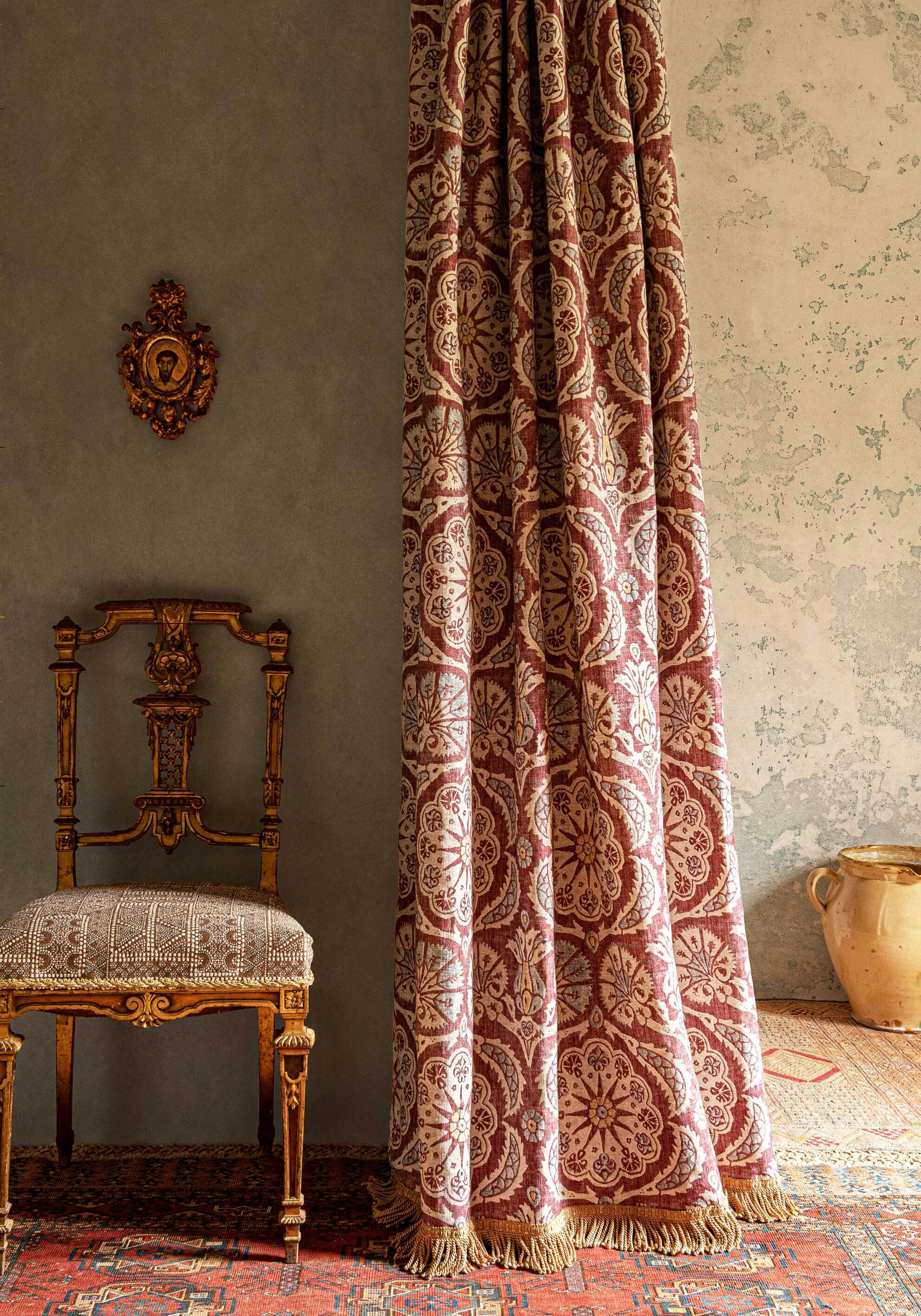 Pasha curtain in living room, lewis and wood