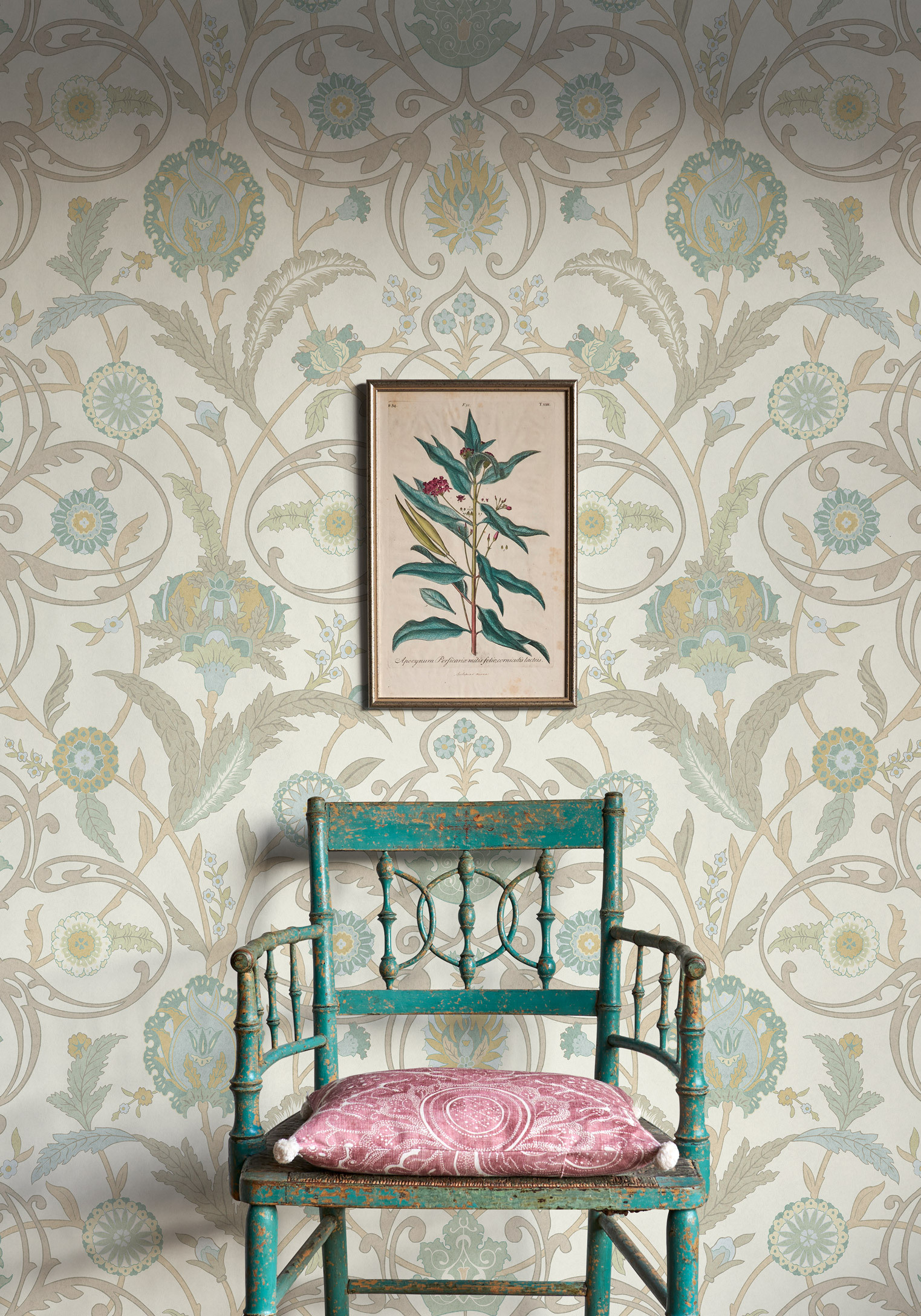 Ipek Damask Ceramic wallpaper lewis and wood